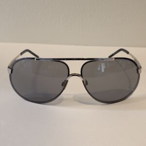 Authentic Dolce & Gabbana Aviator Sunglasses DG 829S 753 Chrome Grey Lenses